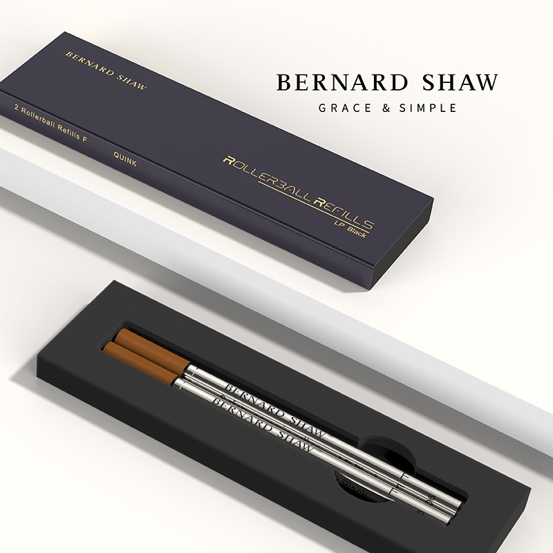 BERNARD SHAW萧伯纳笔芯水性签字笔德国进口两支礼盒装宝珠