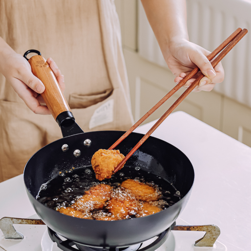 树可筷子油炸筷红檀木长筷子家用火锅筷防滑实木筷加长中式高档筷