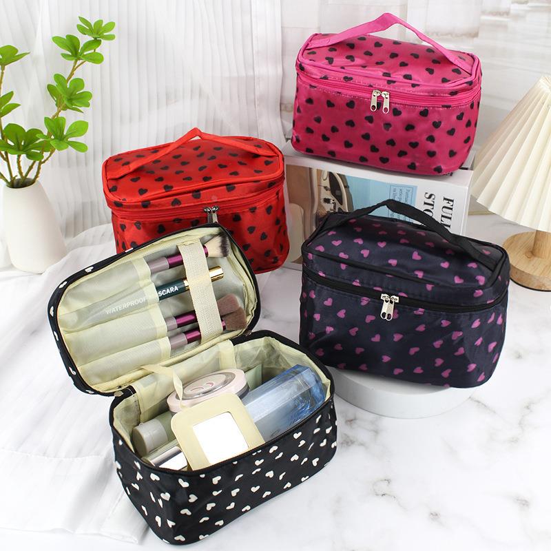 韩版新款手提四方化妆包大容量女士收纳化妆品包旅行折叠洗漱袋