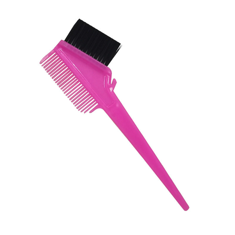 粉色尖尾梳 理发店染发梳子烫染双面刷头易晕染锥形梳尾分层梳子