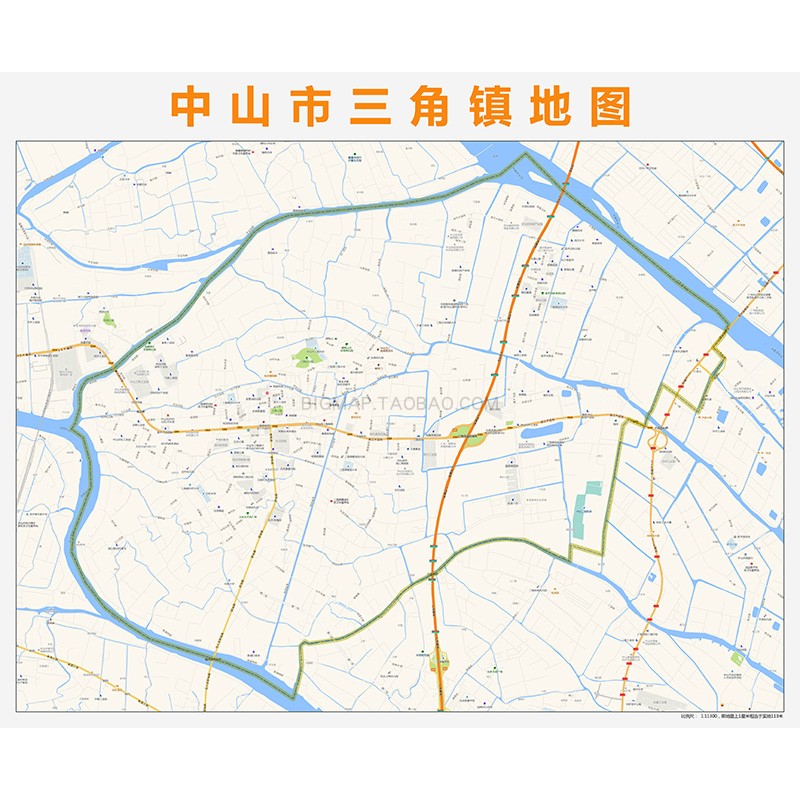 中山市三角镇行政区划地图 路线定制2022城市交通卫星街道贴图