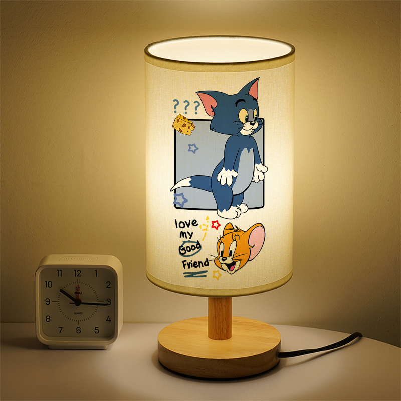 猫和老鼠小台灯卡通可爱小夜灯情侣男女学生床头灯高颜值led灯具