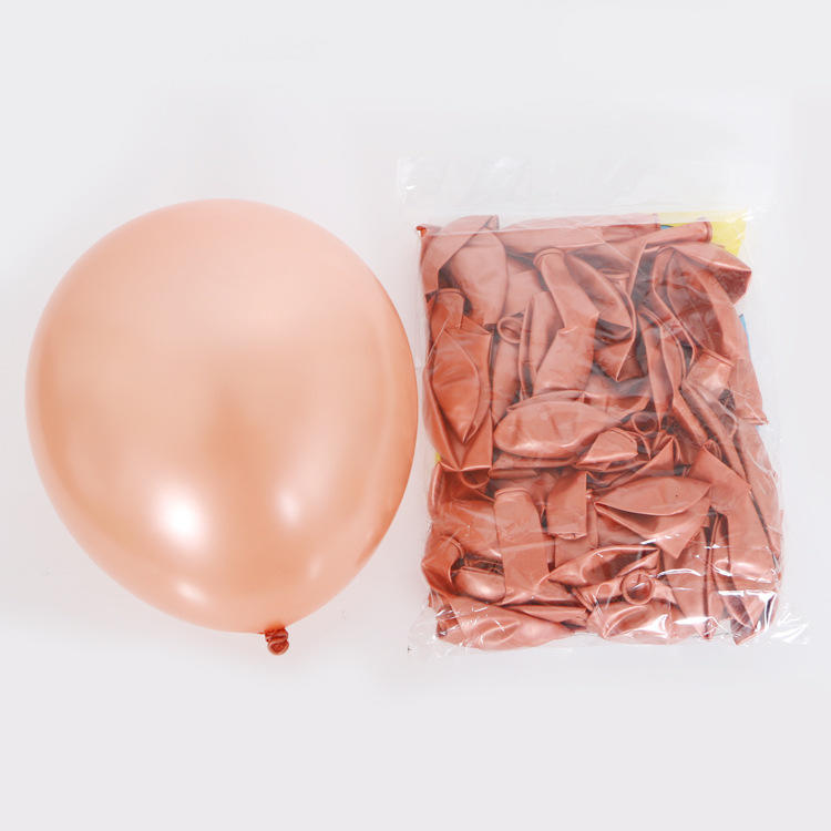 乳胶婚礼派对装饰12寸2.8克玫瑰金珠光气球