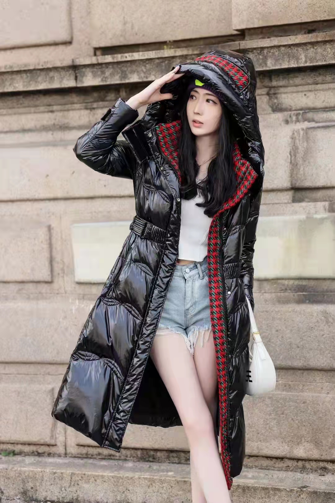 韩版新款2021年冬季免洗加厚原创设计款长款过膝90国标羽绒服外套