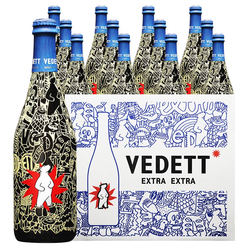 比利时原装进口VEDETT超级大白熊啤酒750ml*6瓶大瓶精酿小麦白啤
