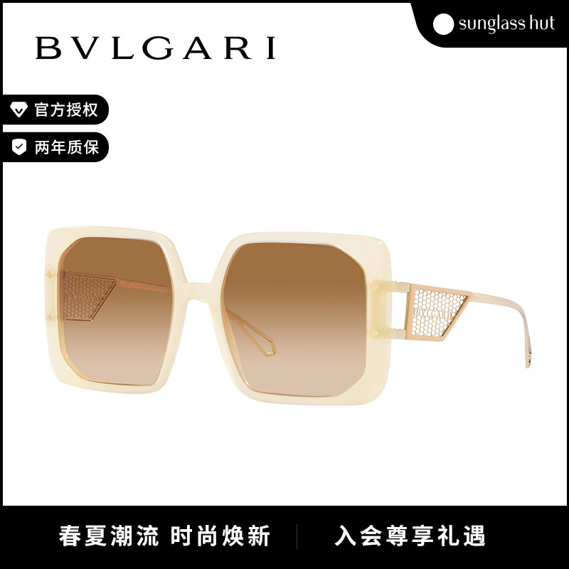 BVLGARI/宝格丽太阳镜方形眼镜女时尚墨镜0BV8254F