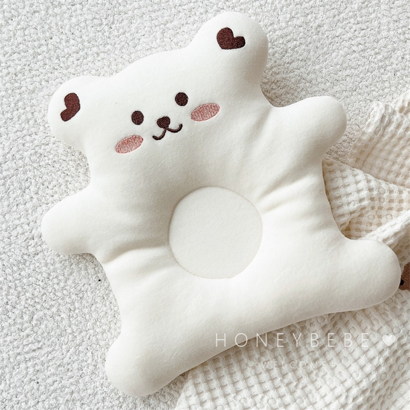 韩国ins定型枕婴儿枕头防偏头宝宝头型矫正神器新生儿小熊安抚枕