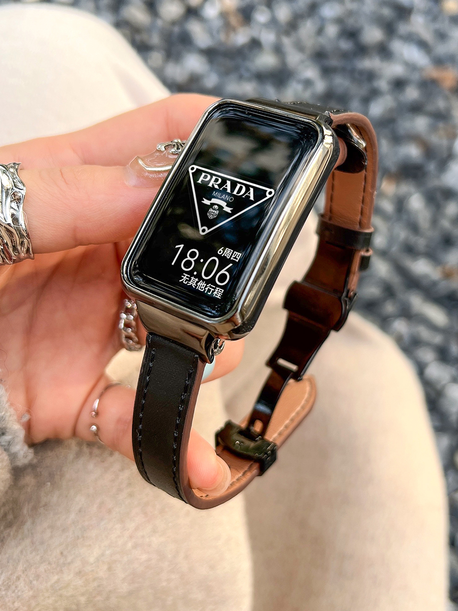 适用于OPPO手环2表带新款金属蝴蝶扣手表带腕带二代时尚band2手表