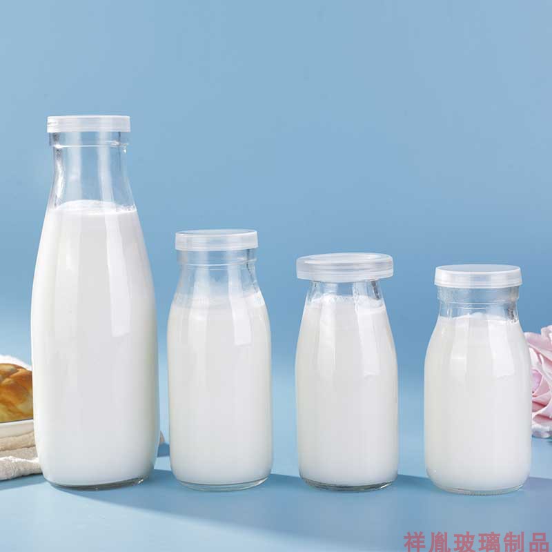 精品胖布丁星球杯瓶奶吧装奶瓶耐高温透明玻璃鲜奶酸奶牛奶瓶带盖