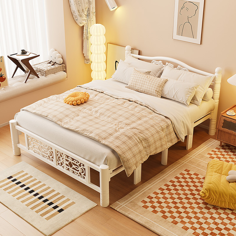 折叠床单人家用1米2简易成人出租房1米5双人铁架床便携硬板午休床
