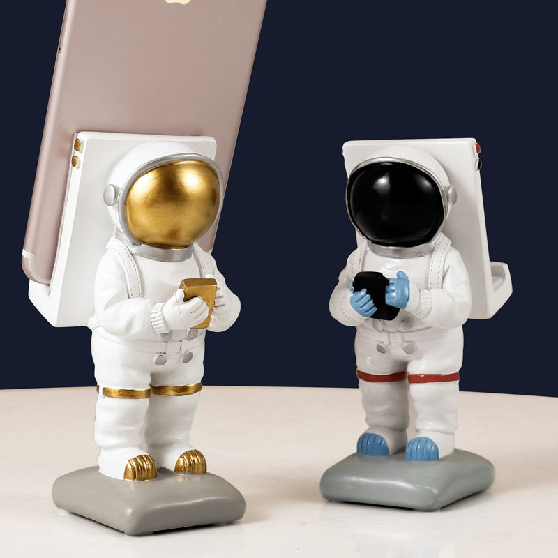 北欧创意手机座宇航员太空人平板支架桌面办公室茶几小摆件装饰品