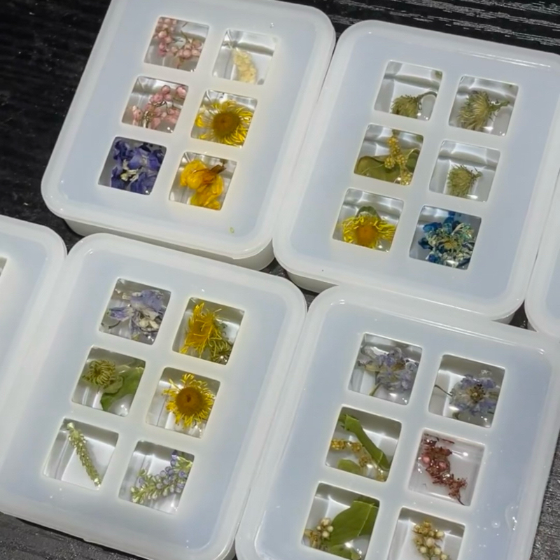 多款方块正方体格硅胶模具植物标本干花手工制作琥珀滴胶模具材料