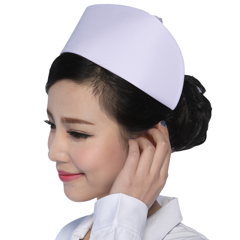 南丁格尔护士帽女白色加厚燕尾帽医院粉色蓝色加杠卫校实习生薄款