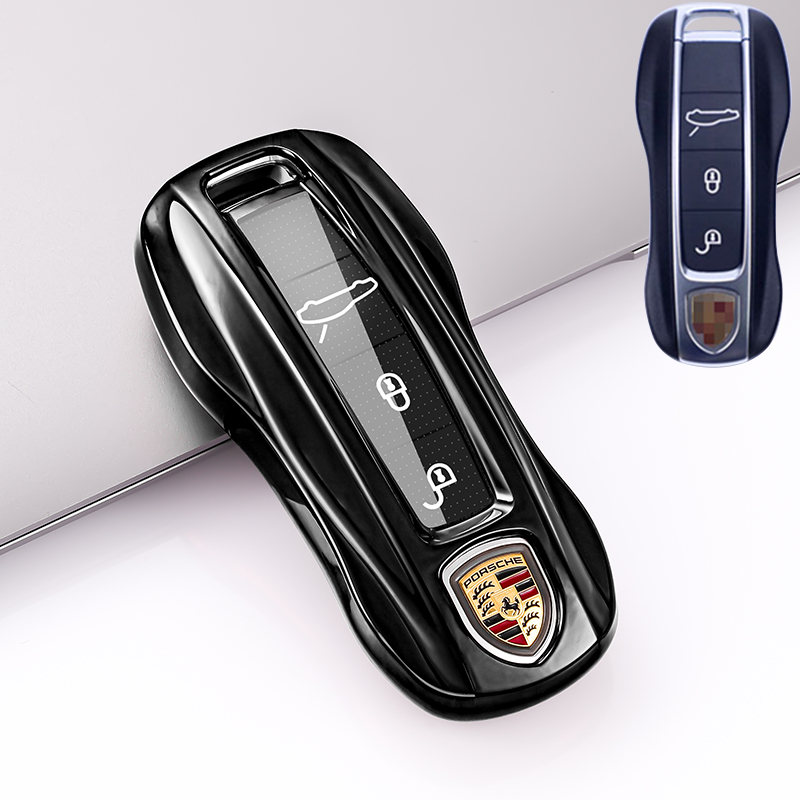新款保时捷汽车钥匙套卡宴保护壳帕拉梅拉panamera包taycan扣911