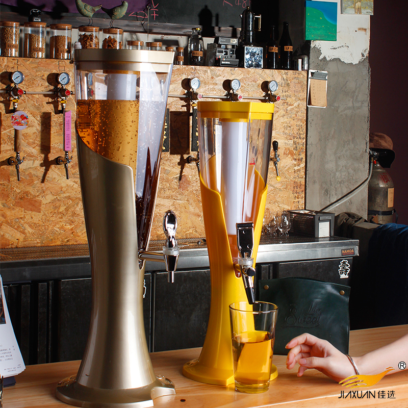 新款酒炮KTV酒吧商用分酒器创意果汁桶1.5L酒塔扎啤酒炮3升