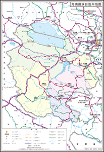 青海省海南藏族自治州地图行政区划水系交通公路卫星地形地势村乡