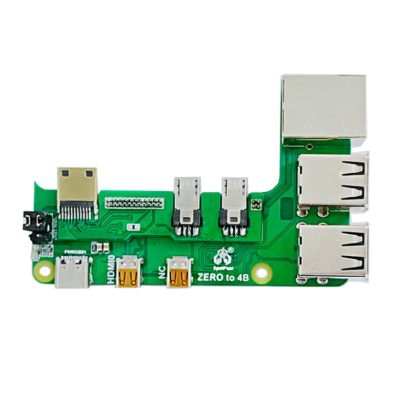 树莓派2W香蕉派M2 zero扩展板转3B/4B接口转换 带网口 USB Pi0