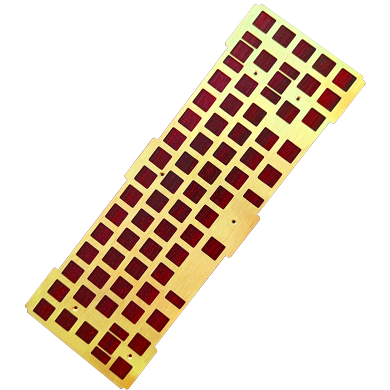 定位激光切割打样化客制板键盘定做1.5mm不锈钢拉丝黄铜m来图加工