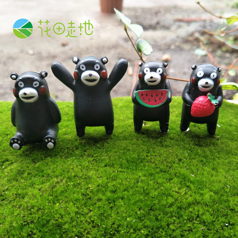 苔藓微景观摆件 DIY材料组装 熊本熊 小黑熊 造景素材装饰