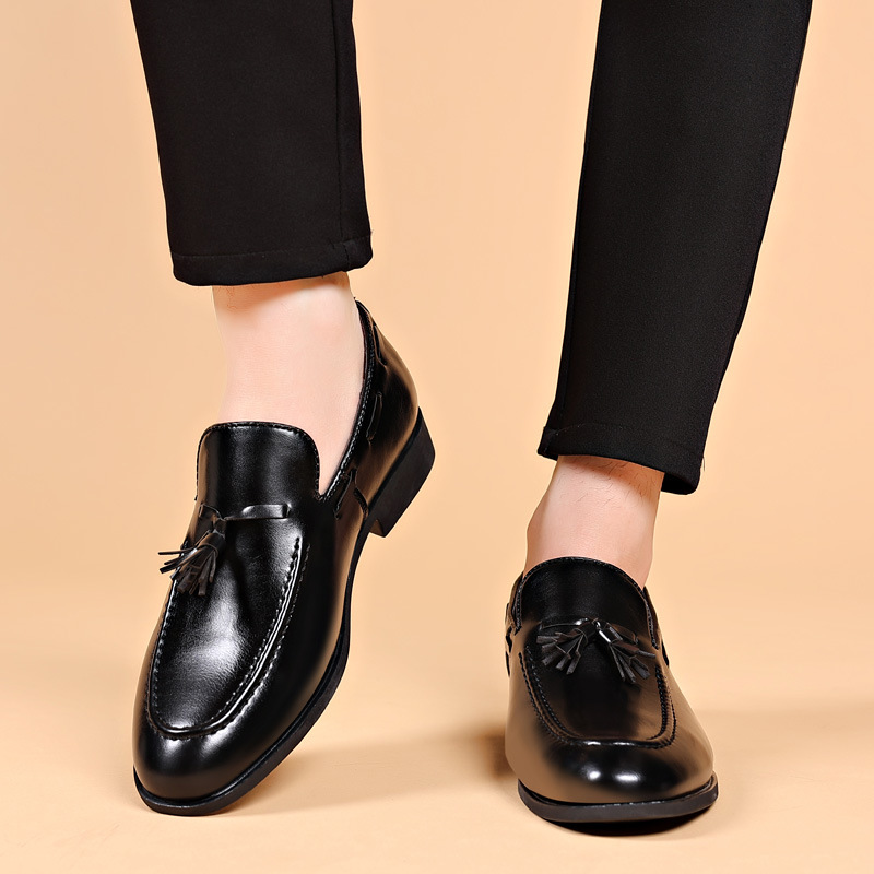 Men oversized business dress casual shoes leather shoes 男鞋