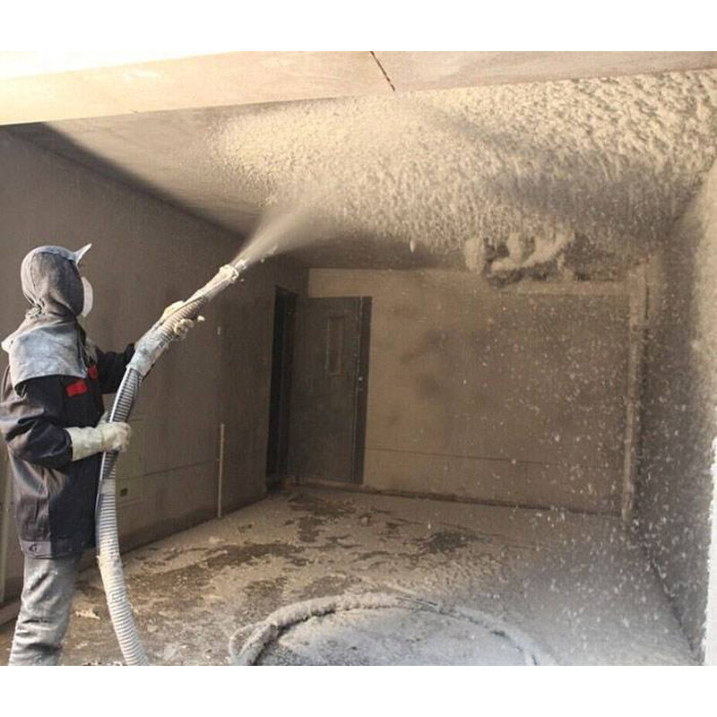 超细无机纤维喷涂棉 矿物纤维 地下室电梯井保温隔音隔热耐火材料