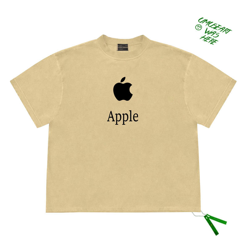cropped top苹果标志内的史蒂夫· 乔布斯Apple剪影百搭休闲T恤