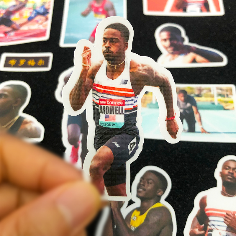 布罗梅尔贴纸防水田径运动员周边美国短跑运动员贴画卡贴不干胶贴