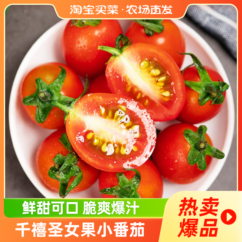 千禧圣女果西红柿5斤装新鲜当季水果蔬菜小番茄鲜甜限秒