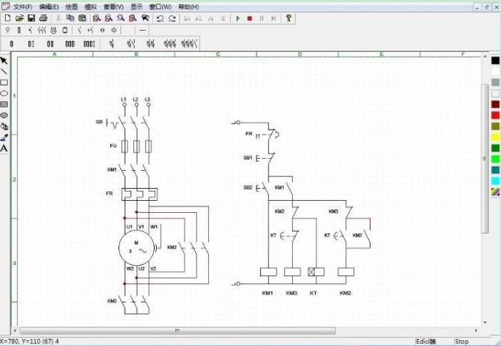 电气控制电路图设计画图绘图制图工具软件电工画图软件电器画图软