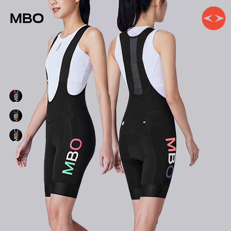 MBO女子竞速背带骑行短裤T311迈森兰春夏新款彩色标双箭头坐垫
