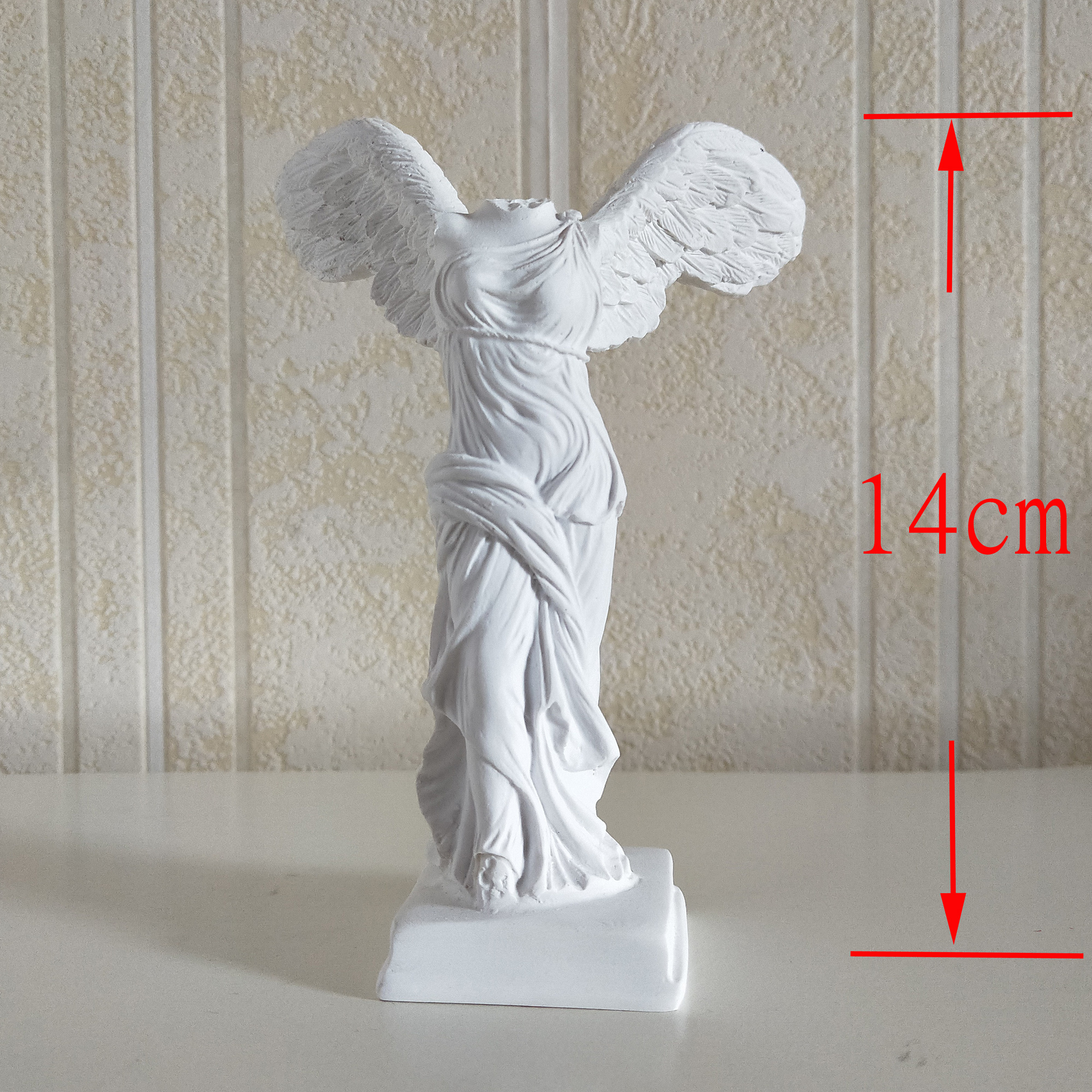 14cm高树脂仿石膏胜利女神雕像雕塑全身像北欧式人物摆件桌面摆设