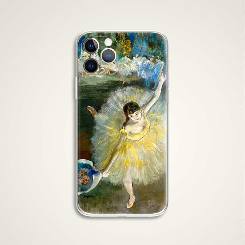 Edgar Degas 埃德加德加 黄衣芭蕾舞者 油画名画艺术生手机壳 E782 适用苹果华为小米VIVOoppo