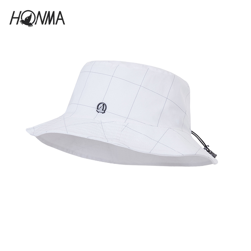 HONMA运动高尔夫服饰女子休闲帽潮流时尚运动logo抽绳两面戴帽子
