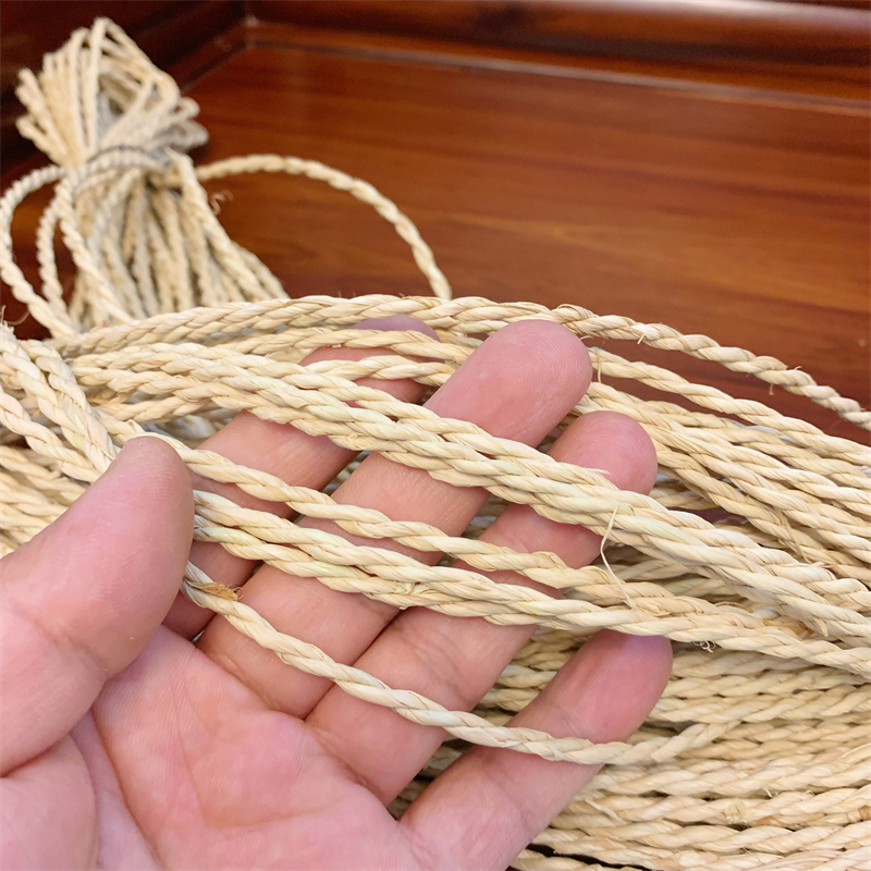 拉菲草双股绳三股绳五股绳草编绳编织工艺品材料天然植物手工绳子