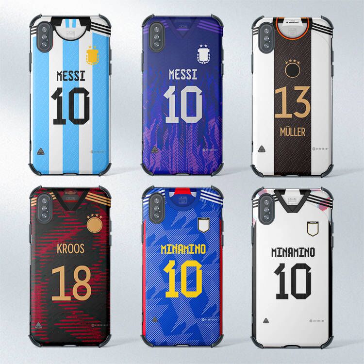2022阿根廷足球国家队球衣手机壳德国队日本队梅西穆勒克罗斯周边