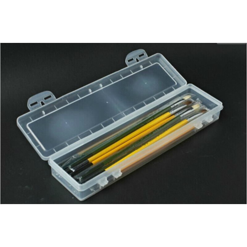 高级塑料水粉画笔盒 透明画笔笔盒 美术用品铅笔盒 油画笔盒