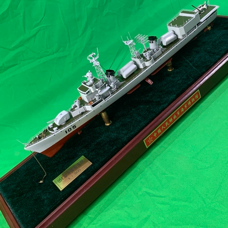 海军济南号051型导弹驱逐舰模型舷号105合金军事航模成品收藏摆件
