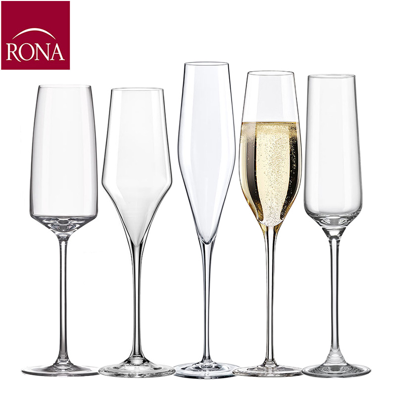原装RONA捷克进口诺纳水晶玻璃红酒杯高脚杯香槟杯欢庆趴气泡酒杯