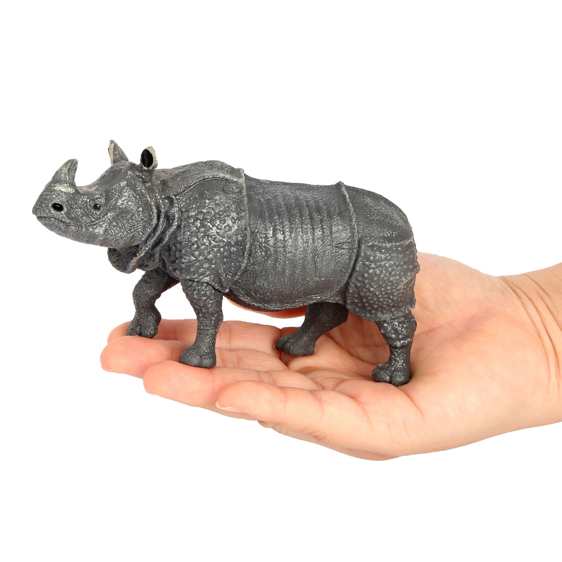 13.5cm印度大犀牛模型 仿真动物 大独角犀 儿童科教认知玩具 摆件