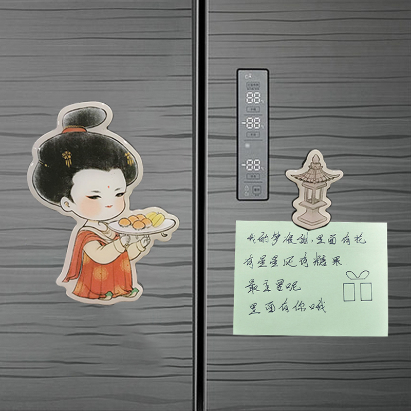 陕西历史博物馆唐妞创意冰箱贴磁铁卡通女可爱中国风