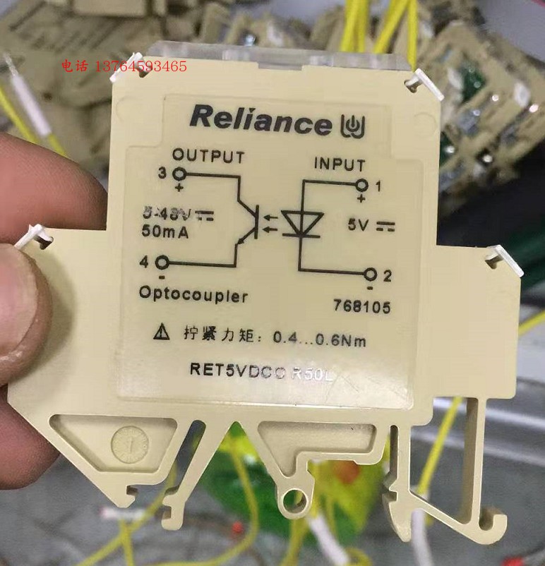 现货Reliance瑞联768105 RET5VDCO R50L端子式超薄优质光电耦合器