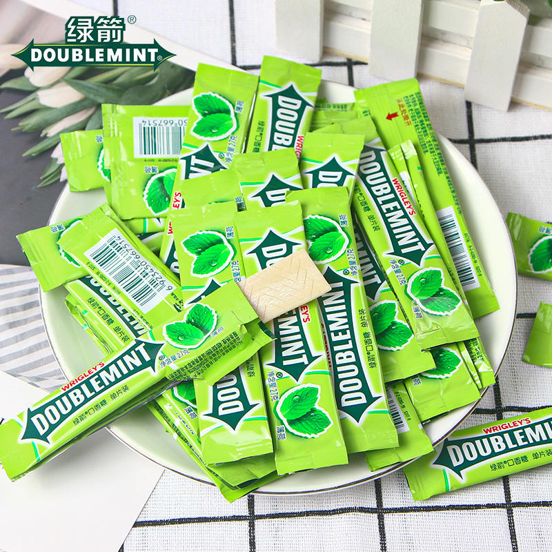 绿箭口香糖独立包装薄荷味单片餐饮休闲零食官方正品