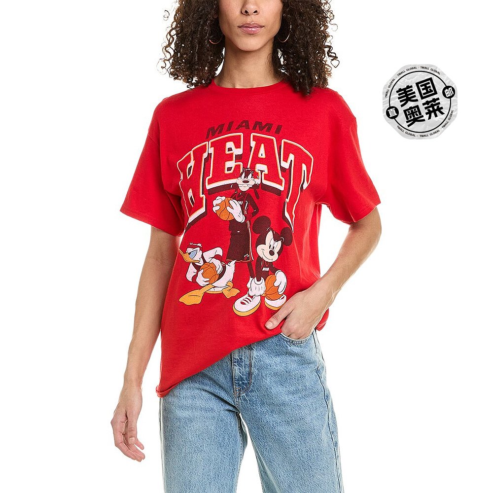 junk food垃圾食品休闲版型图案 T 恤 - 红色 【美国奥莱】直发