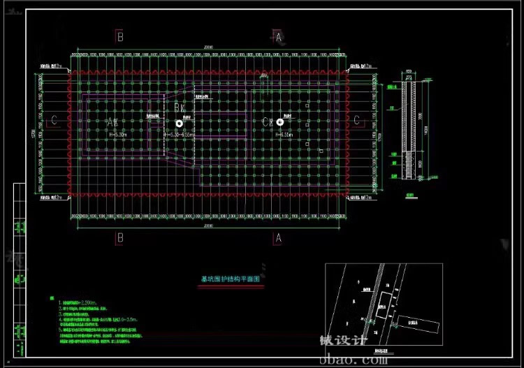 拉森钢板桩加钢支撑深基坑支护工程施工方案CAD图纸+围护施工说明