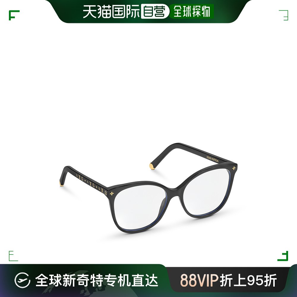 Louis Vuitton路易威登女士眼镜黑色轻舒适潮流平光镜金属