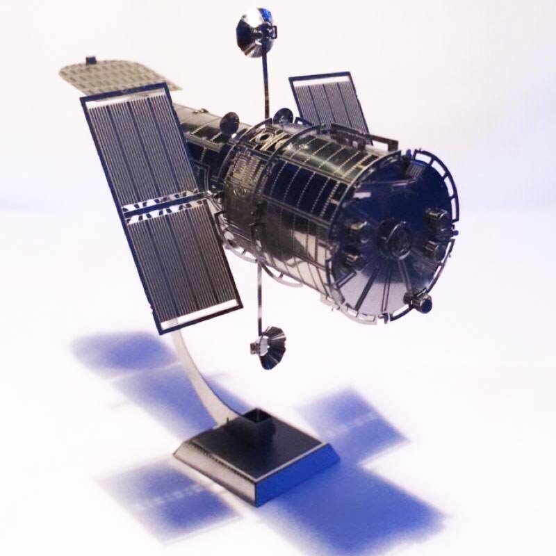 钢模像 3D免胶立体金属拼装不锈钢拼图模型 哈勃太空望远镜 登月