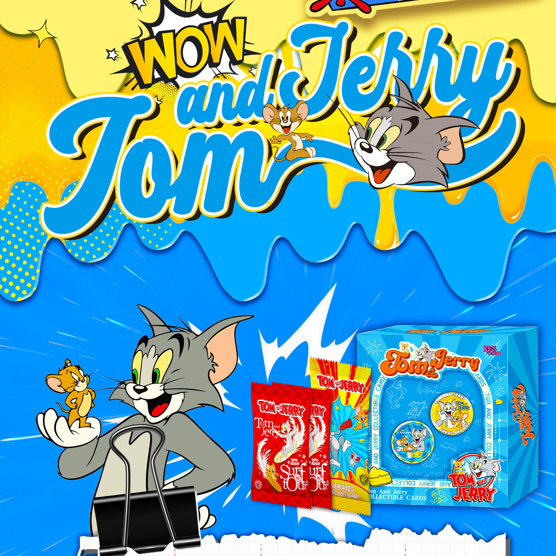 卡尔森猫和老鼠卡片汤姆和杰瑞动画周边剧场票根吧唧卡牌盲盒