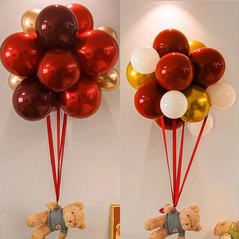 喜房客厅气球布置图片