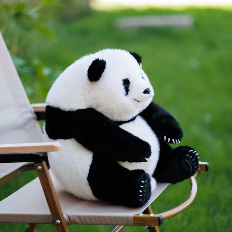 玩偶部落正品熊猫花花公仔毛绒玩具仿真大熊猫成都重庆动物园礼物