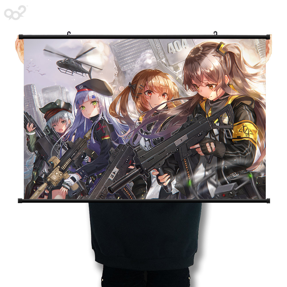 少女前线游戏海报 动漫二次元HK416周边挂画卷轴画 春田UMP45画报